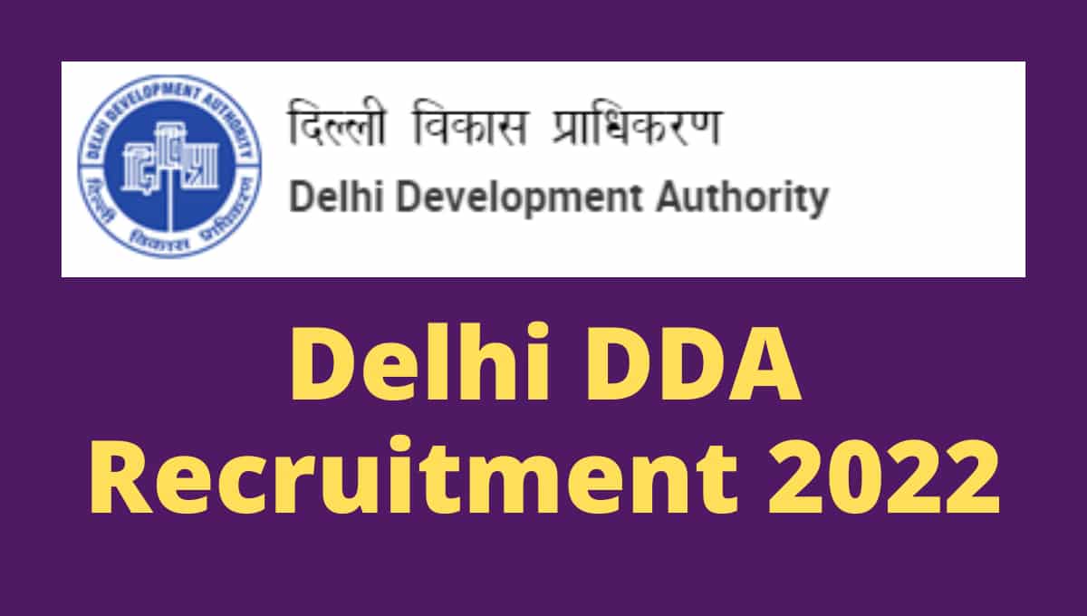 DDA Recruitment 2022